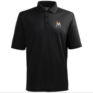 Antigua Men’s Large Collared Miami Marlins Shirt
